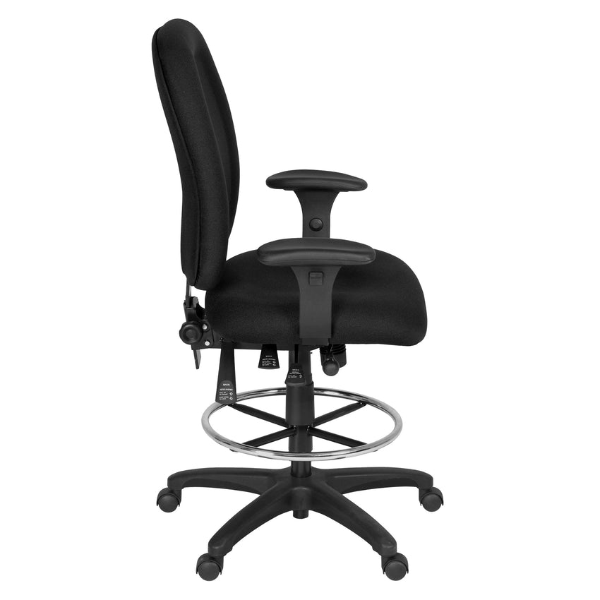Regency Comfort Series High - Back Multifunctional Fabric Computer Task Chair with Adjustable Arms (125) - SchoolOutlet