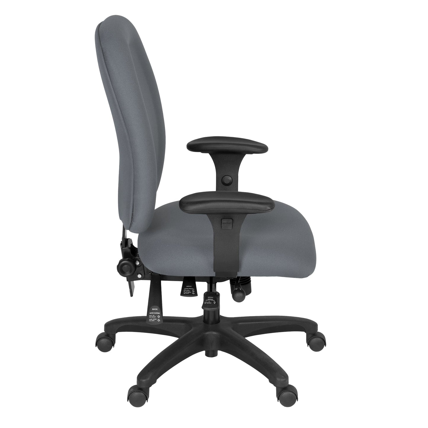 Regency Comfort Series High - Back Multifunctional Fabric Computer Task Chair with Adjustable Arms (125) - SchoolOutlet