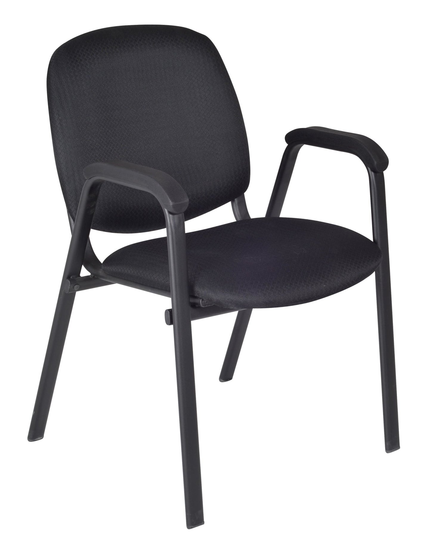 Regency Ace Guest Stacking Chair 4 - Pack Midnight Black Ergonomic Seating with Integrated Support Arms 18"H (REG - 2125BK4PK) - SchoolOutlet