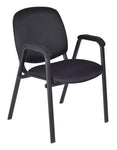 Regency Ace Guest Stacking Chair 4 - Pack Midnight Black Ergonomic Seating with Integrated Support Arms 18