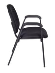 Regency Ace Guest Stacking Chair 4 - Pack Midnight Black Ergonomic Seating with Integrated Support Arms 18