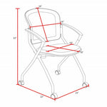 Regency Cadence Flexible High Back with Padded Fabric Seat Nesting Chair, with or without Table Arm - Black - SchoolOutlet
