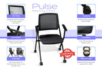 Regency Pulse Flexible High Back with Padded Fabric Seat Nesting Chair (12 pack) (REG - 2409BK12PK - XXX) - SchoolOutlet