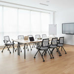 Regency Pulse Flexible High Back with Padded Fabric Seat Nesting Chair (12 pack) (REG - 2409BK12PK - XXX) - SchoolOutlet