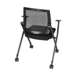 Regency Pulse Flexible High Back with Padded Fabric Seat Nesting Chair (12 pack) (REG - 2409BK12PK - XXX) - SchoolOutlet