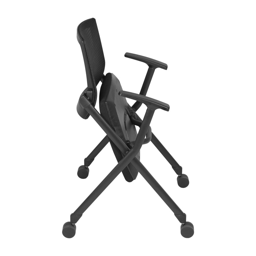 Regency Pulse Flexible High Back with Padded Fabric Seat Nesting Chair (12 pack) (REG - 2409BK12PK - XXX) - SchoolOutlet