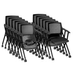 Regency Pulse Flexible High Back with Padded Fabric Seat Nesting Chair (12 pack) (REG - 2409BK12PK - XXX) - SchoolOutlet