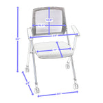 Regency Pulse Flexible High Back with Padded Fabric Seat Nesting Chair (12 pack) (REG - 2409BK12PK - XXX) - SchoolOutlet