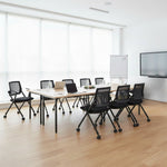 Regency Pulse Flexible High Back with Padded Fabric Seat Nesting Chair (12 pack) (REG - 2409BK12PK - XXX) - SchoolOutlet