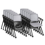 Regency Pulse Flexible High Back with Padded Fabric Seat Nesting Chair (12 pack) (REG - 2409BK12PK - XXX) - SchoolOutlet