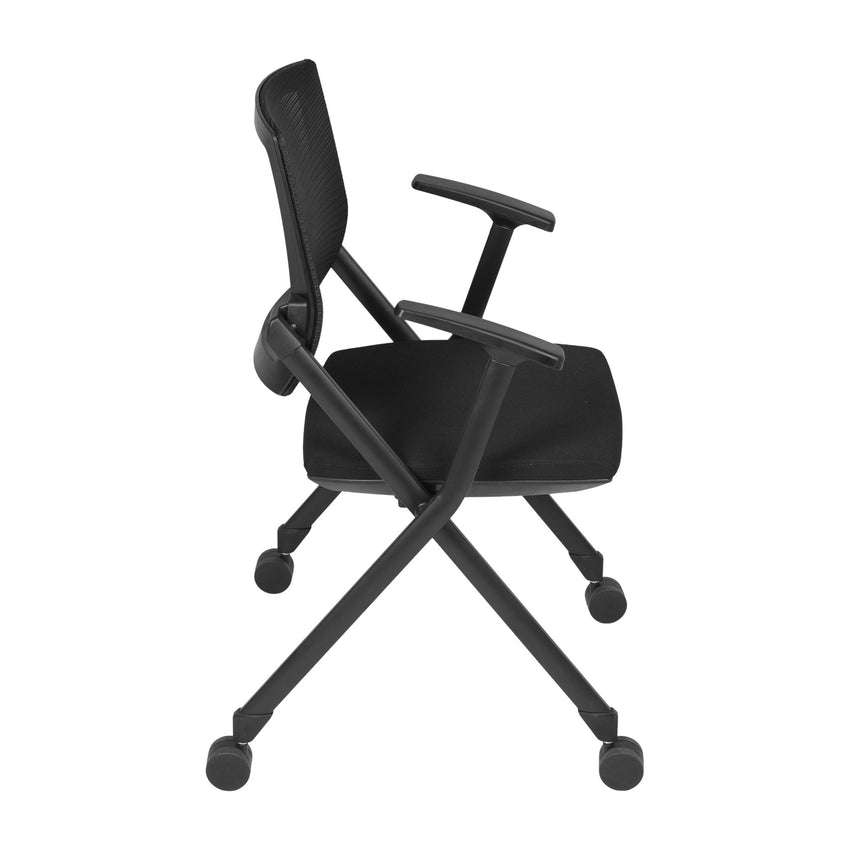 Regency Pulse Flexible High Back with Padded Fabric Seat Nesting Chair (4 pack) (REG - 2409BK4PK - XXX) - SchoolOutlet