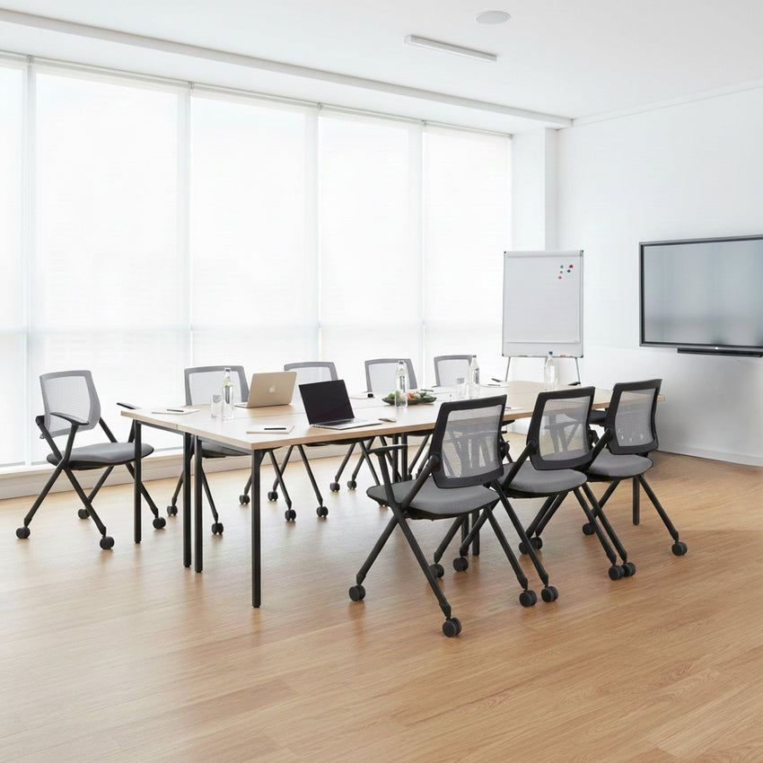 Regency Pulse Flexible High Back with Padded Fabric Seat Nesting Chair (4 pack) (REG - 2409BK4PK - XXX) - SchoolOutlet