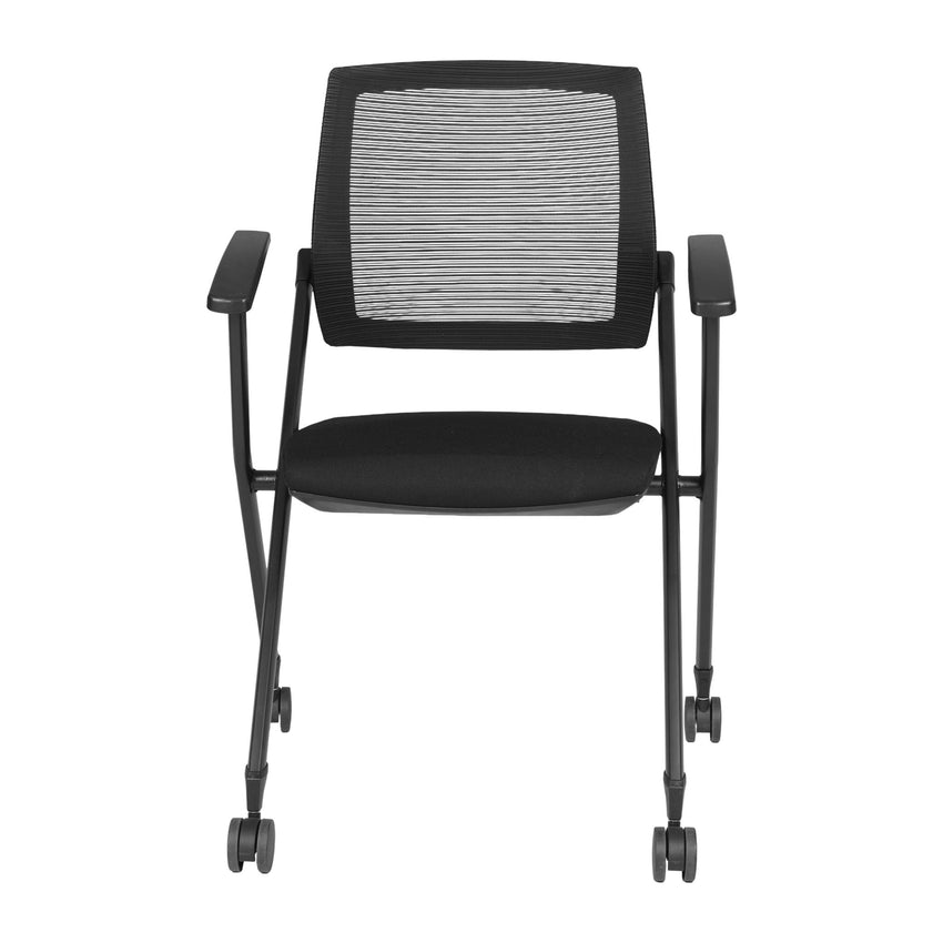 Regency Pulse Flexible High Back with Padded Fabric Seat Nesting Chair (4 pack) (REG - 2409BK4PK - XXX) - SchoolOutlet