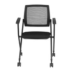 Regency Pulse Flexible High Back with Padded Fabric Seat Nesting Chair (8 pack) (REG - 2409BK8PK - XXX) - SchoolOutlet