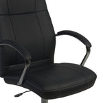 Regency Cielo High - Back Leatherette Executive Chair with Chrome Accents and Ergonomic Tilt Control 18.75 - 22.75