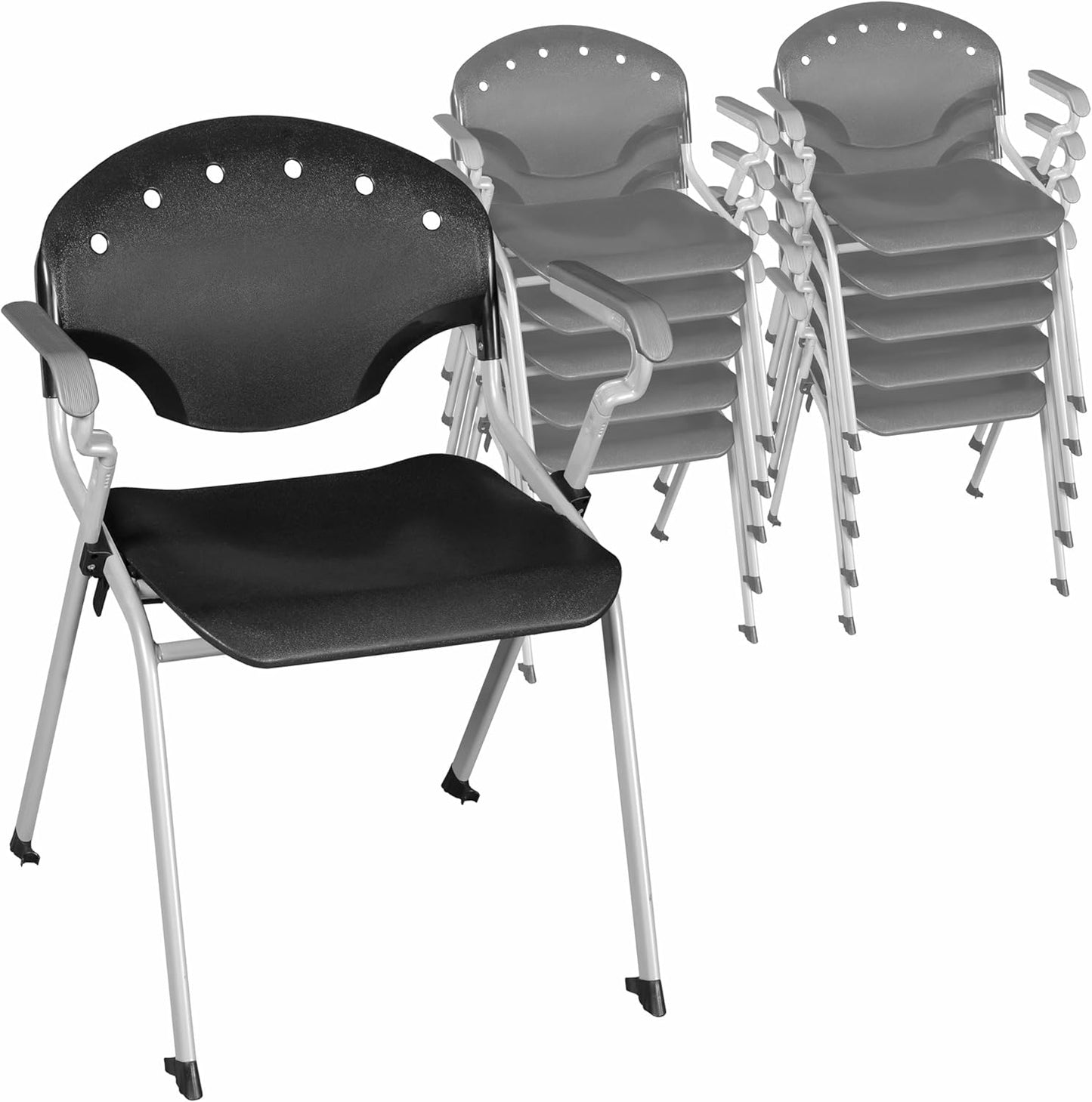 Regency Rico Classroom Training Stack Chair with Arms - 11 Pack - (REG - 306 - 11PK) - SchoolOutlet