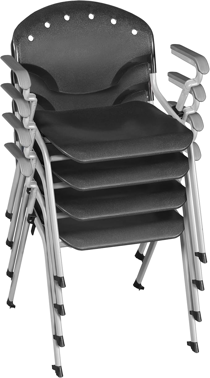 Regency Rico Classroom Training Stack Chair with Arms - 4 Pack - (REG - 306 - 4PK) - SchoolOutlet
