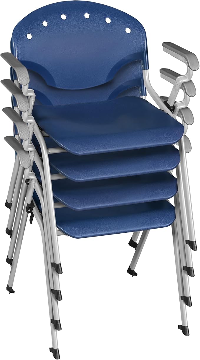 Regency Rico Classroom Training Stack Chair with Arms - 4 Pack - (REG - 306 - 4PK) - SchoolOutlet