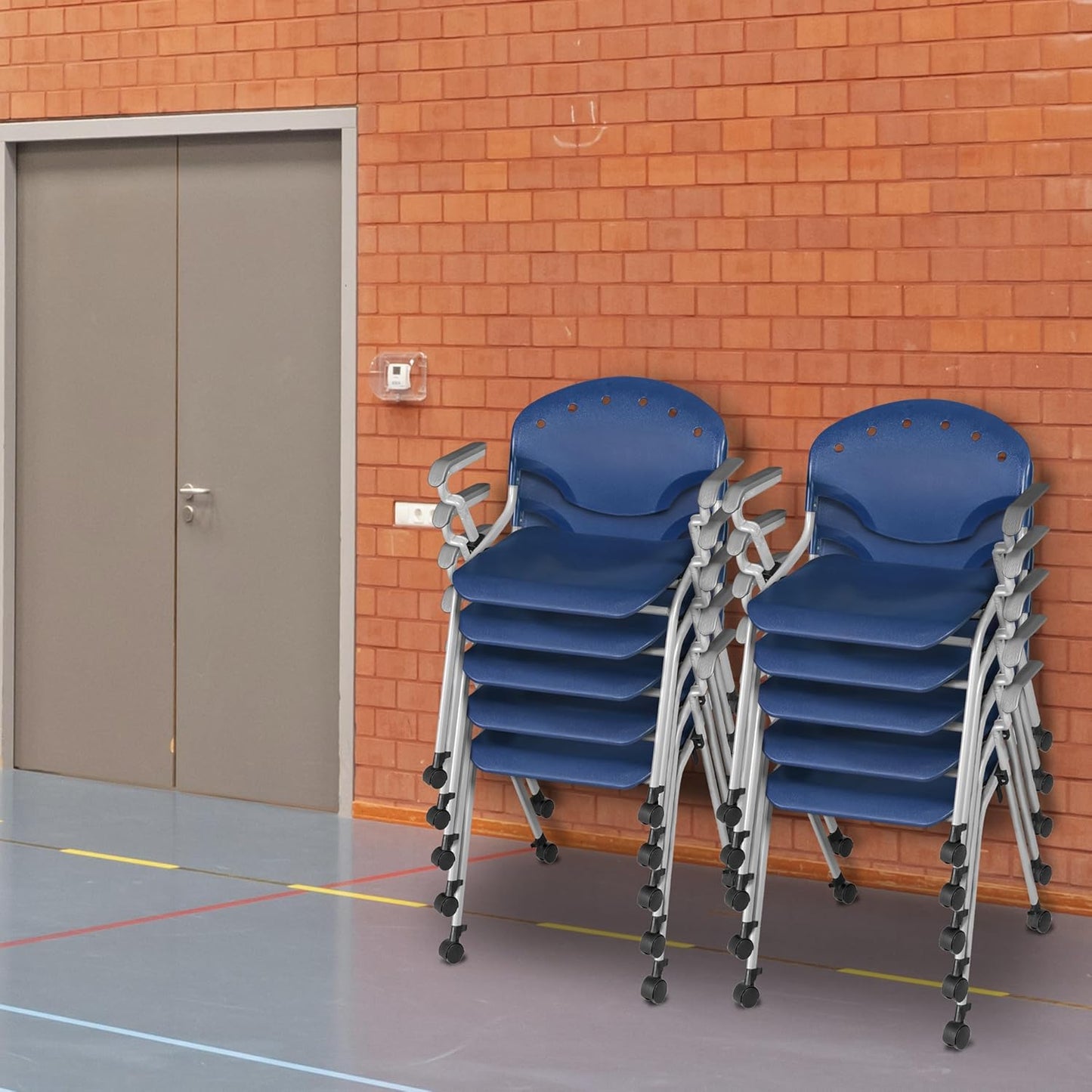 Regency Rico Classroom Training Stack Chair with Arms - 11 Pack - (REG - 306 - 11PK) - SchoolOutlet