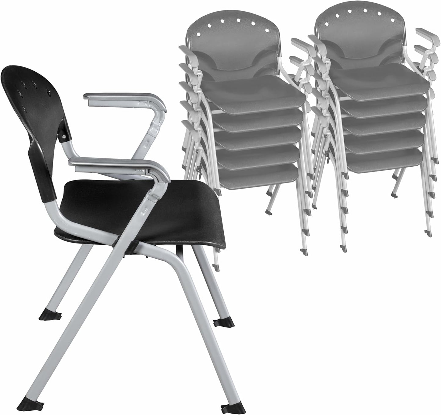 Regency Rico Classroom Training Stack Chair with Arms - 11 Pack - (REG - 306 - 11PK) - SchoolOutlet