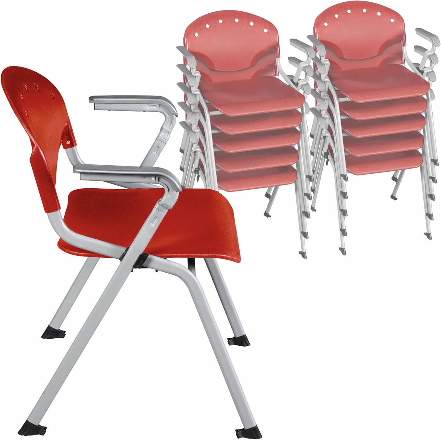 Regency Rico Classroom Training Stack Chair with Arms - 11 Pack - (REG - 306 - 11PK) - SchoolOutlet