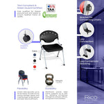 Regency Rico Classroom Training Stack Chair with Arms - 11 Pack - (REG - 306 - 11PK) - SchoolOutlet