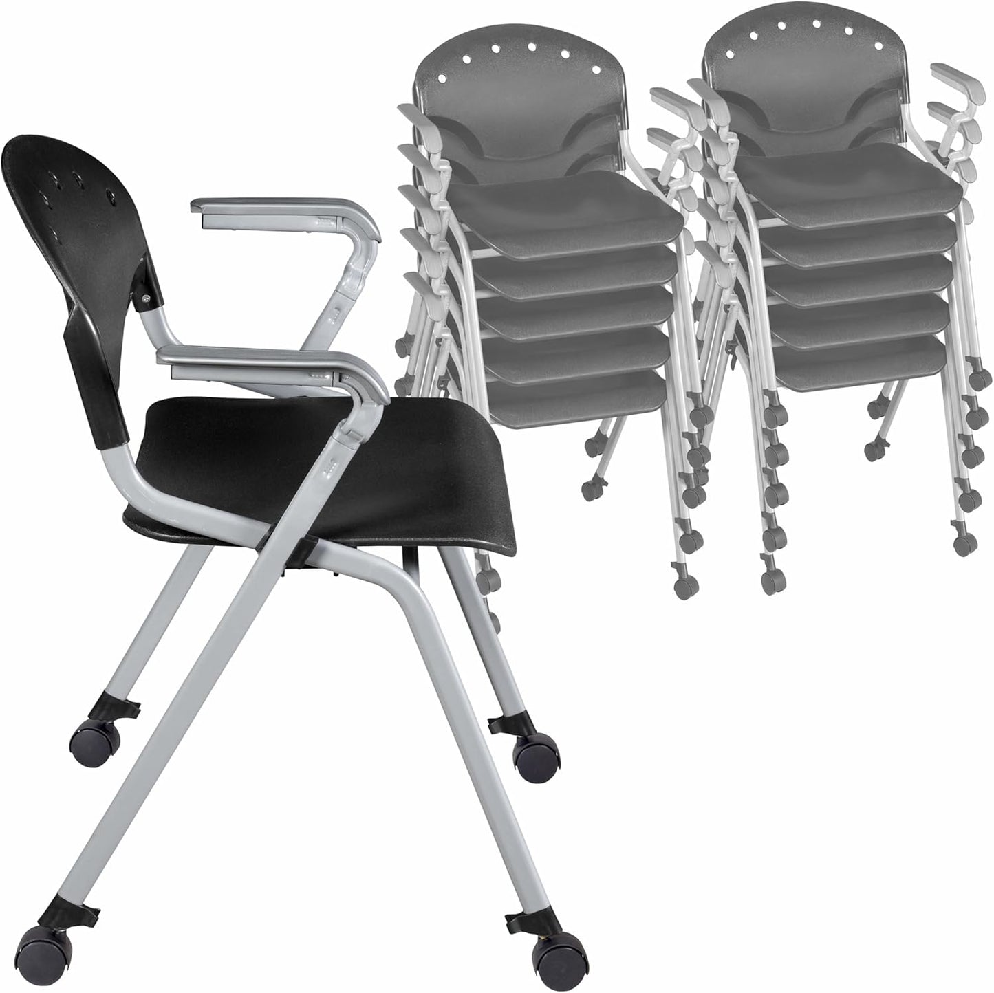 Regency Rico Classroom Training Stack Chair with Arms - 11 Pack - (REG - 306 - 11PK) - SchoolOutlet