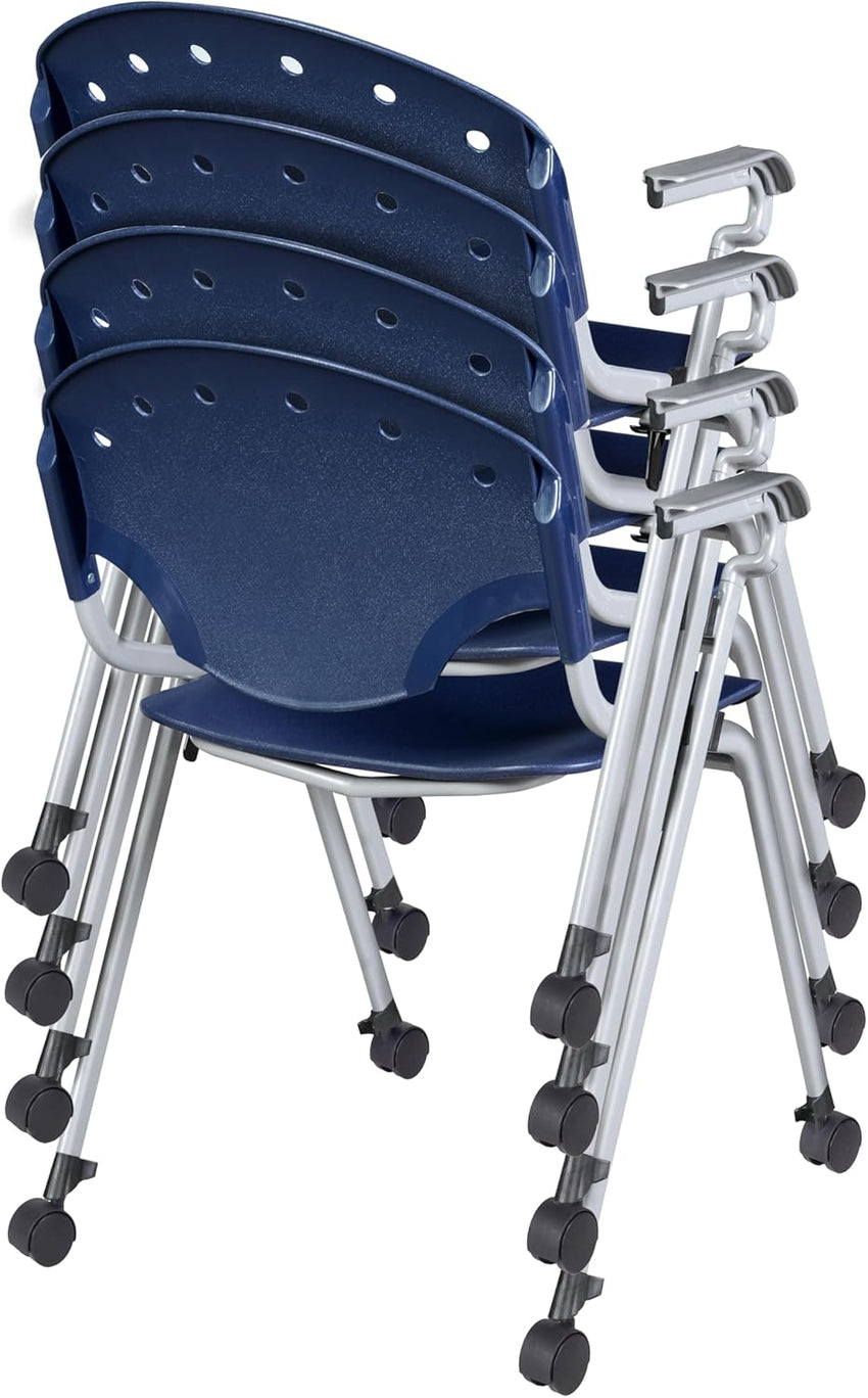Regency Rico Classroom Training Stack Chair with Arms - 4 Pack - (REG - 306 - 4PK) - SchoolOutlet