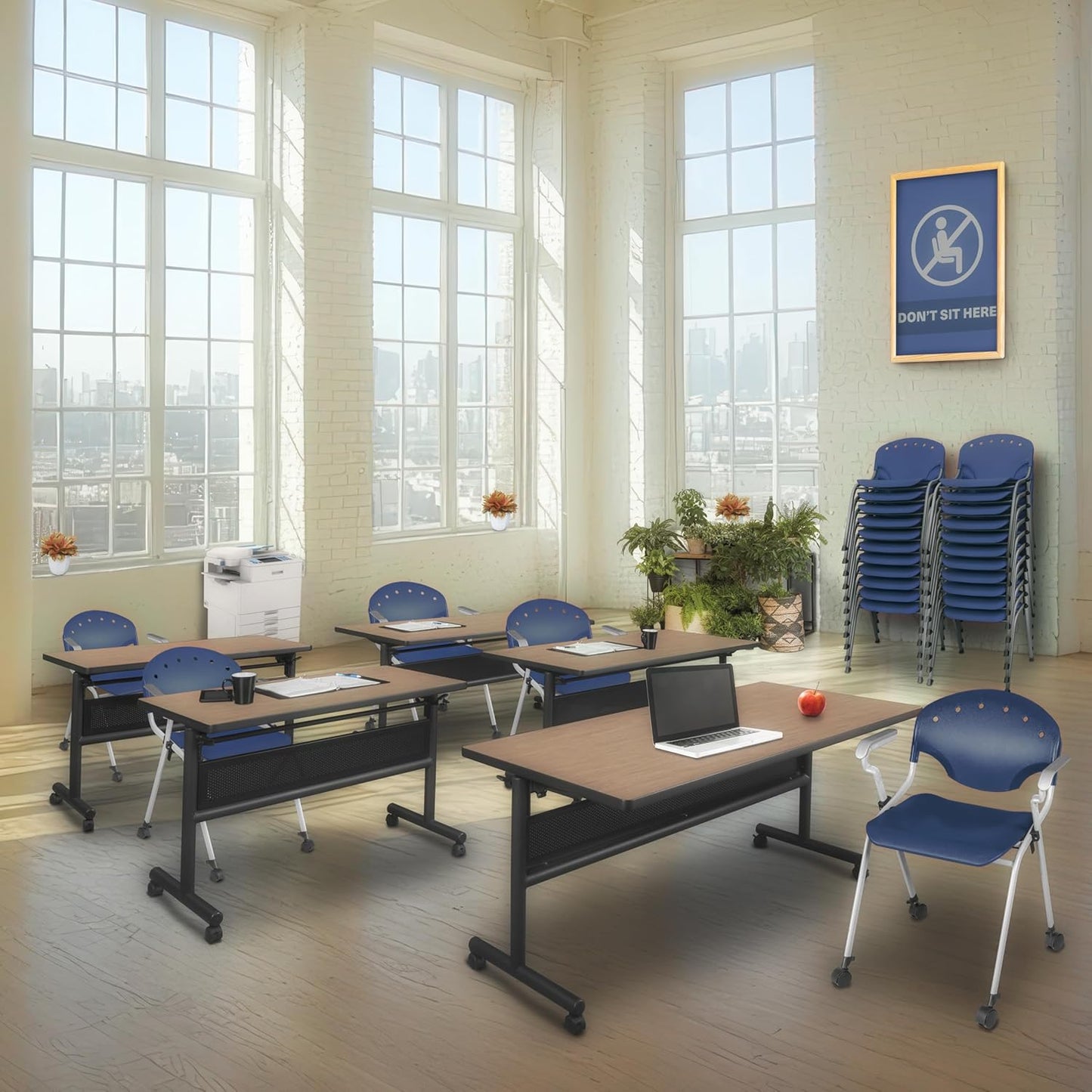 Regency Rico Classroom Training Stack Chair with Arms - 4 Pack - (REG - 306 - 4PK) - SchoolOutlet