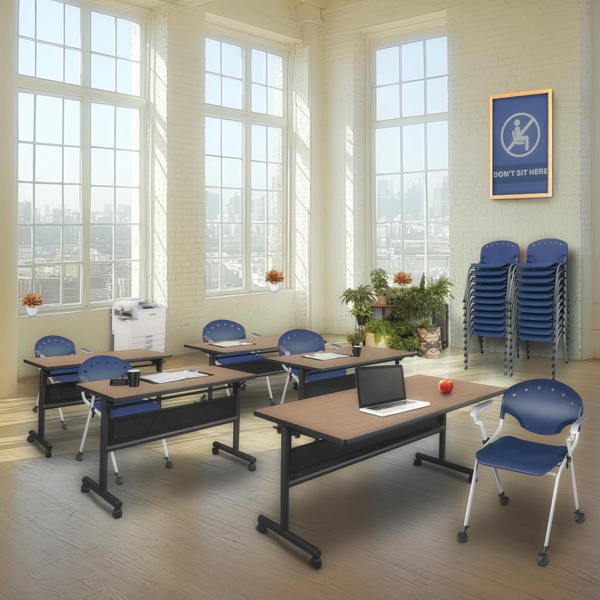 Regency Rico Classroom Training Stack Chair with Arms - 4 Pack - (REG - 306 - 4PK) - SchoolOutlet