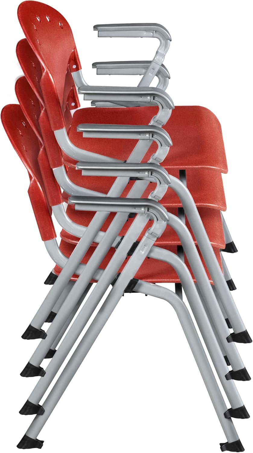 Regency Rico Classroom Training Stack Chair with Arms - 4 Pack - (REG - 306 - 4PK) - SchoolOutlet