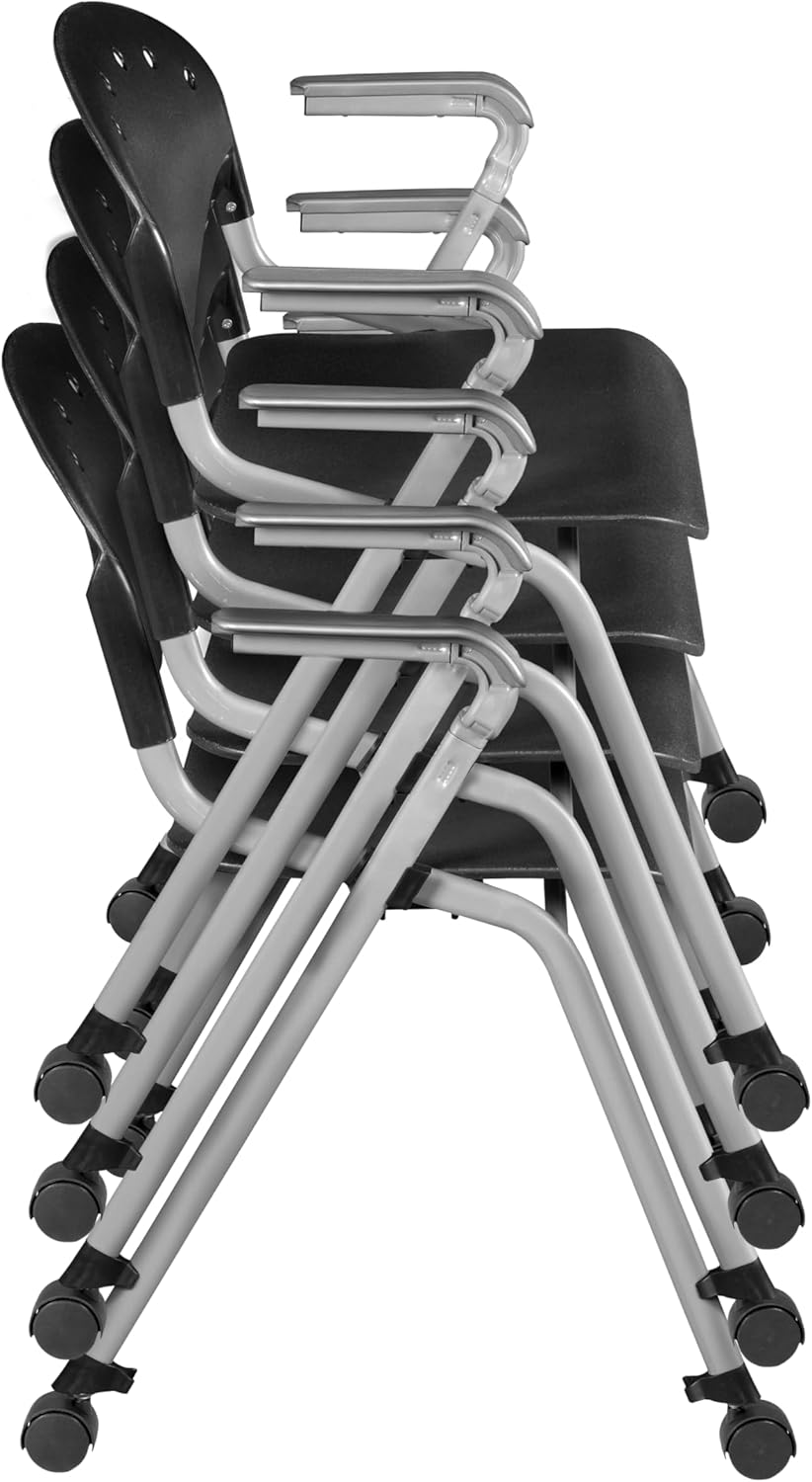 Regency Rico Classroom Training Stack Chair with Arms - 4 Pack - (REG - 306 - 4PK) - SchoolOutlet