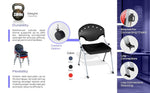 Regency Rico Classroom Training Stack Chair with Arms - 4 Pack - (REG - 306 - 4PK) - SchoolOutlet