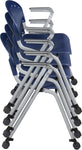 Regency Rico Classroom Training Stack Chair with Arms - 4 Pack - (REG - 306 - 4PK) - SchoolOutlet