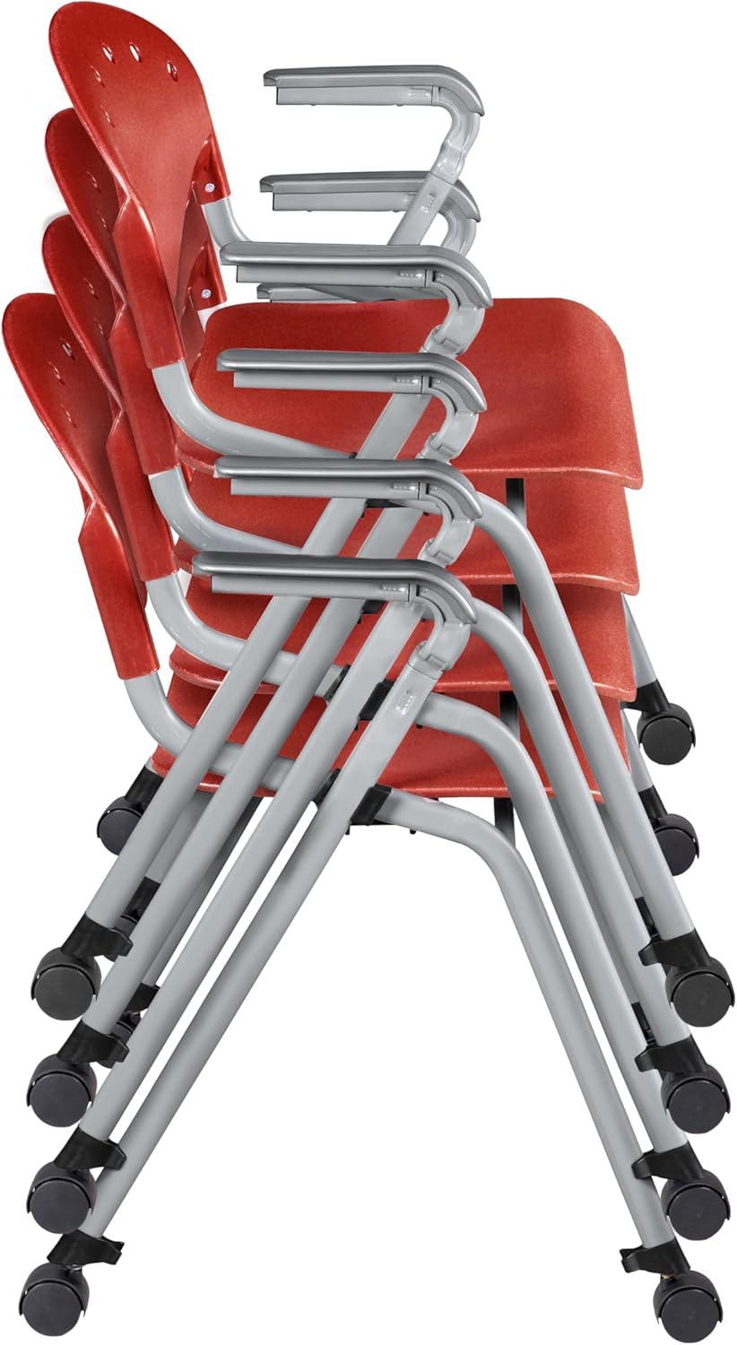 Regency Rico Classroom Training Stack Chair with Arms - 4 Pack - (REG - 306 - 4PK) - SchoolOutlet