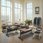 Regency Rico Classroom Training Stack Chair with Arms - 4 Pack - (REG - 306 - 4PK) - SchoolOutlet