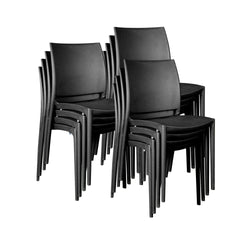 Regency Niche Terrace Plastic Indoor/Outdoor Stacking Chair (Set of 12) 17.5"W x 20.5"D x 32"H (REG-4100XX12PK)