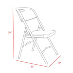 Regency Trestle Series Rectangular Blow Mold Folding Chair 8 Pack 17