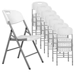 Regency Trestle Series Rectangular Blow Mold Folding Chair 8 Pack 17