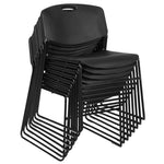 Regency Zeng Ultra Compact Metal Frame Armless Stackable Chair (Pack of 8) - SchoolOutlet