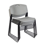 Regency Zeng Ultra Compact Metal Frame Armless Stackable Chair (Pack of 4) - SchoolOutlet