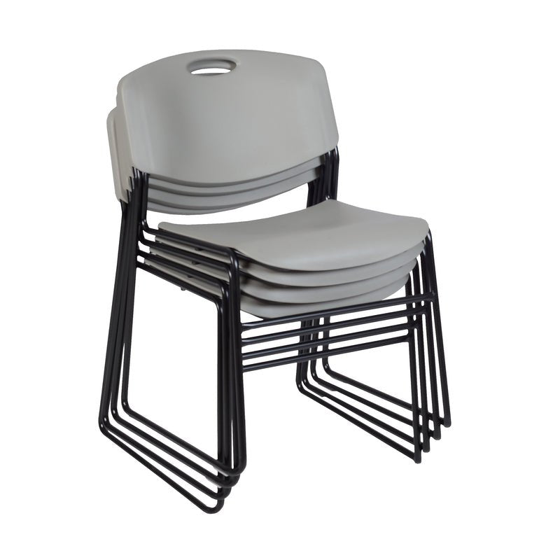 Regency Zeng Ultra Compact Metal Frame Armless Stackable Chair (Pack of 4) - SchoolOutlet