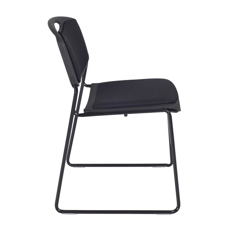 Regency Zeng Padded Support Stack Chair - Black (Pack of 12) - SchoolOutlet