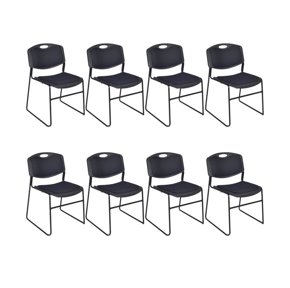 Regency Zeng Padded Support Stack Chair - Black (Pack of 8) - SchoolOutlet