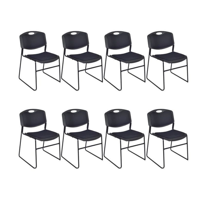 Regency Zeng Padded Support Stack Chair - Black (Pack of 8) - SchoolOutlet
