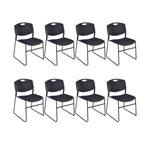 Regency Zeng Padded Support Stack Chair - Black (Pack of 8) - SchoolOutlet