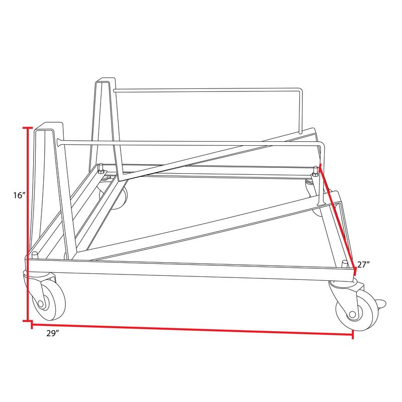 Regency Stack Chair Cart for Zeng 4400 Chairs - SchoolOutlet