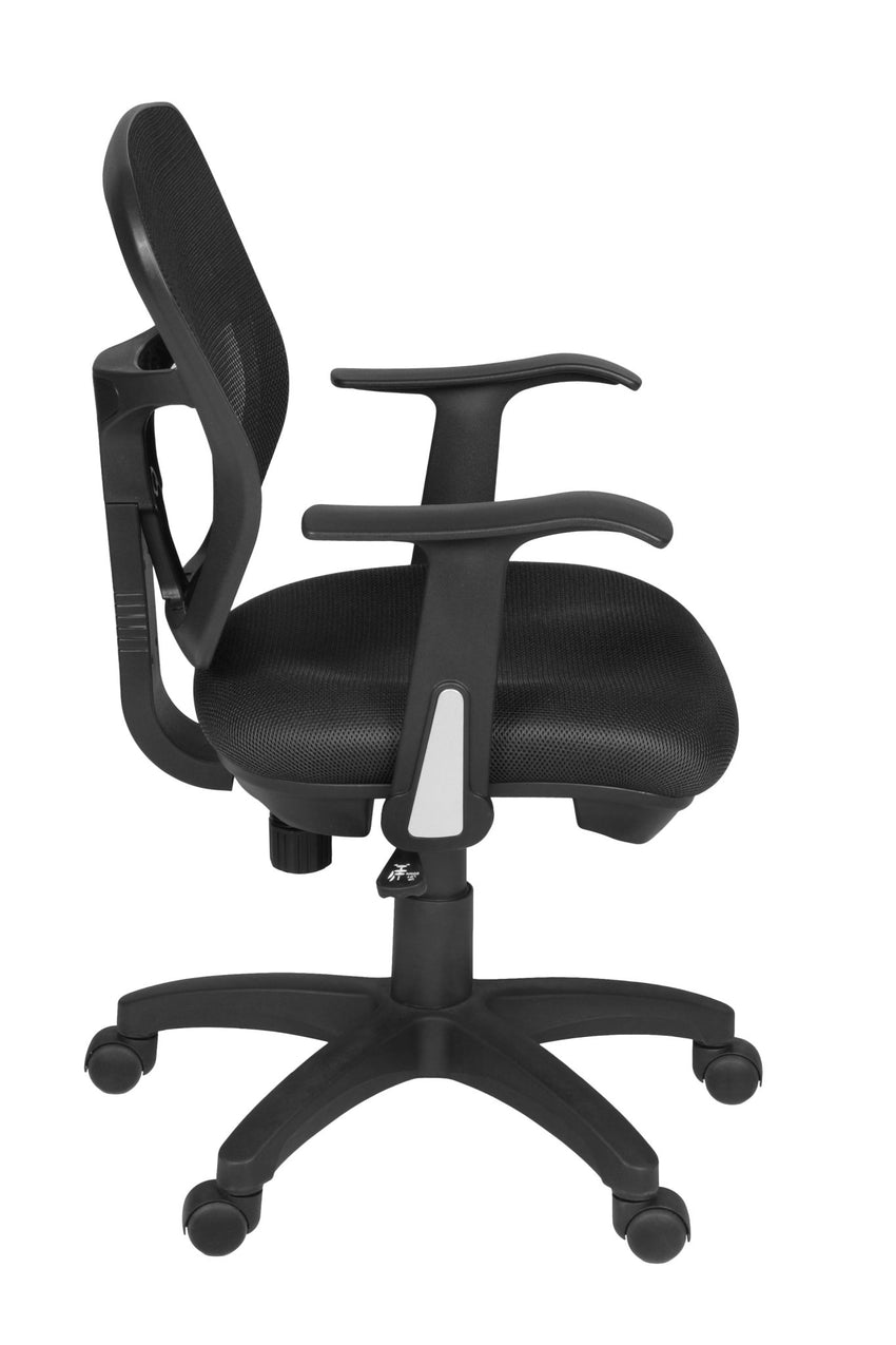 Regency Harrison Armless Mesh Back Task Chair with Breathable Ergonomic Support and 360 - Degree Swivel 18 - 23"H (REG - 5125BK) - SchoolOutlet
