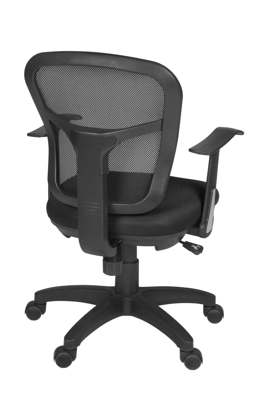 Regency Harrison Armless Mesh Back Task Chair with Breathable Ergonomic Support and 360 - Degree Swivel 18 - 23"H (REG - 5125BK) - SchoolOutlet