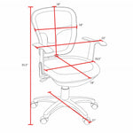 Regency Harrison Armless Mesh Back Task Chair with Breathable Ergonomic Support and 360 - Degree Swivel 18 - 23